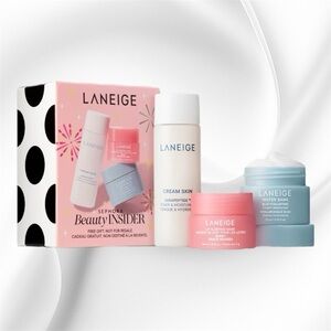 LANEIGE Mini Skincare Trio - Toner, Lip Sleeping Mask, Hyaluronic Moisturizer
